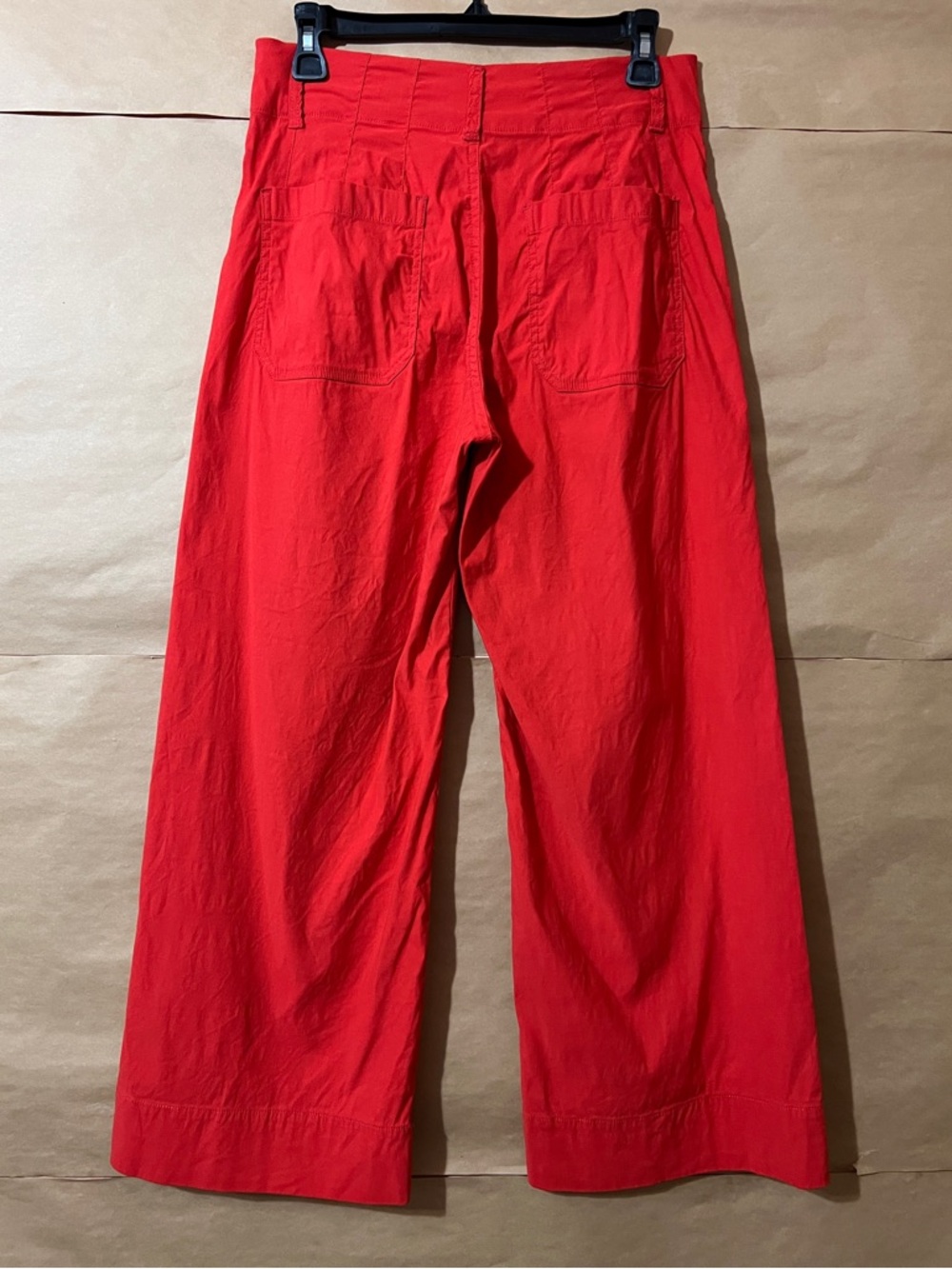 Anthropologie | Maeve The Colette Pants Linen Blend Wide Leg Red Size 26 - Picture 8 of 11